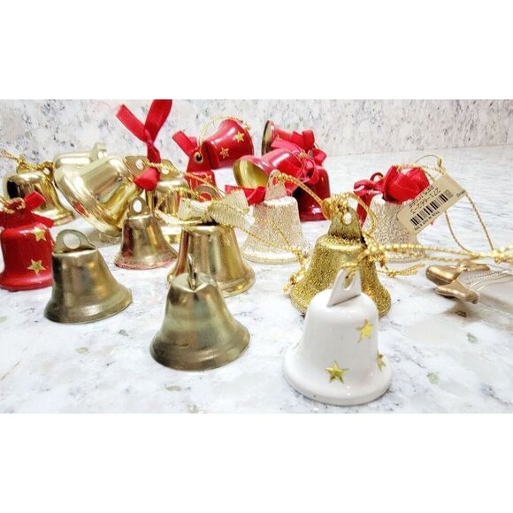 Vintage Lot Made In Germany Holiday Bell-Shaped‎ Christmas Ornaments - Picture 4 of 6